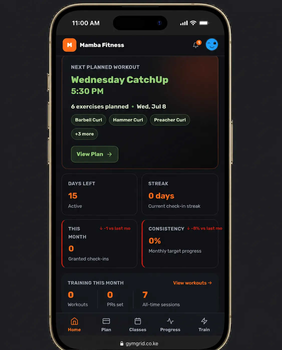 GymGrid member app